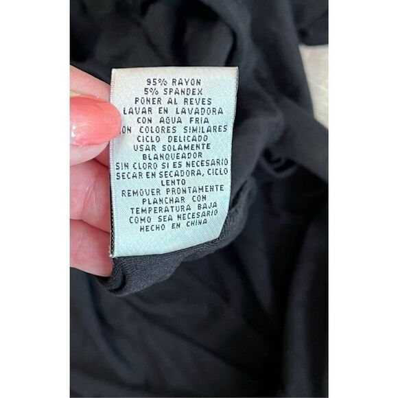 Signature by Sangria Black Surplice Ruffled Sleeves Wrap Dress sz MEDIUM NWT - Picture 8 of 10